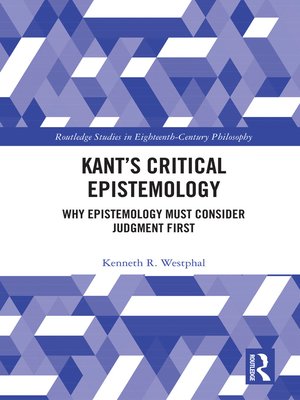 cover image of Kant's Critical Epistemology